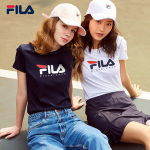 FILA 斐乐官方 女子短袖T恤 2019夏季新款时尚运动针