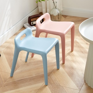 塑料凳子加厚换鞋凳家用茶几小板凳折叠浴室圆凳椅子成人儿童矮凳