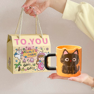 闺蜜生日礼物女生创意猫咪陶瓷马克杯送朋友情侣可爱实用礼品水杯