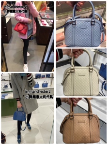 GUCCI/古驰 经典双G牛皮单肩斜挎手提超可爱贝壳包女包意大利正品