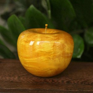 金丝楠木雕苹果摆件木制工艺品创意圣诞平安夜礼品新年礼物把玩件