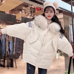 2019新款冬装羽绒棉服女短款大毛领面包服韩国时尚宽松加厚外套潮