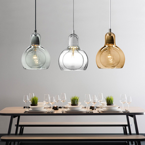北欧现代简约个性大灯泡吊灯创意餐桌吧台卧室单头玻璃葫芦吊灯
