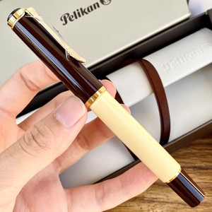 德国Pelikan 百利金 M200奶咖 奶油咖啡活塞钢笔
