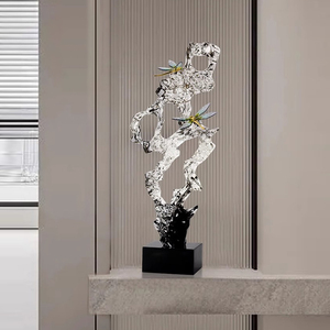 透明雕塑摆件轻奢客厅玄关电视柜壁龛办公室太湖石抽象艺术软装饰