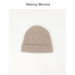 NannyMonee儿童羊绒衫针织帽男女童宝宝柔软毛线套头帽子保暖防风