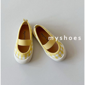 24韩国童鞋代购儿童布鞋mysocks春夏款男女童幼儿园百搭格子单鞋