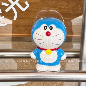 出口日本卡通哆啦A梦机器猫陶瓷储蓄存钱罐可爱家居摆件儿童礼物