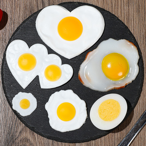 仿真食物煎蛋假荷包蛋太阳蛋模型食物配件冰箱贴厨房装饰模具