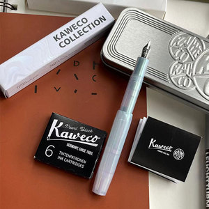 德国KAWECO收藏家限定彩虹白钢笔不锈钢尖练字男女士高档精致