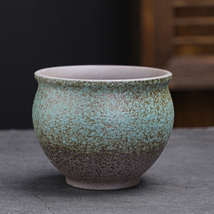 粗陶水缸杯茶杯主人杯单个大号日式复古水杯陶瓷功夫茶具品茗杯子