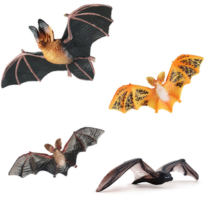 硬塑料蝙蝠小摆件大耳蝠吸血蝠儿童认知科普玩具摄影动物场景道具