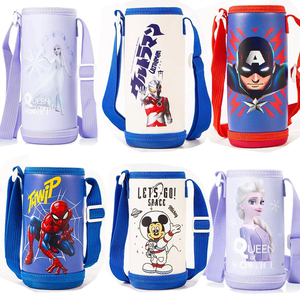 迪士尼儿童保温水杯原装杯套背袋便携包水壶套直身杯6145保护套子