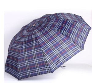 天堂伞雨伞男女三折叠加固钢骨经典339s格经济耐用格子晴雨两用伞