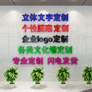 3D立体亚克力墙贴汉字定做定制书法字体办公室公司logo文化墙自粘