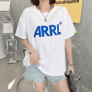 韩版宽松短袖t恤女装夏季2021年春装新款白色显瘦上衣ins潮打底衫