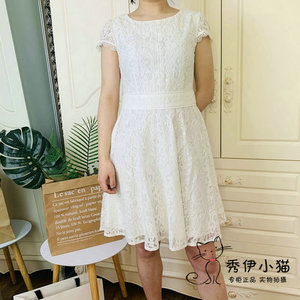 Y系列2021夏装J72910蕾丝仙女白色礼服气质连衣裙甜美569
