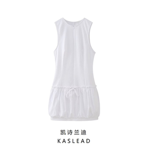 KASLEAD 新款 女装 欧美风气球式裙摆短款连体裤式连衣裙 3152319