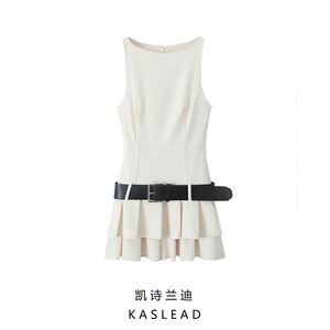 KASLEAD 新款 女装 欧美风时尚配腰带连体裤式连衣裙 3152330