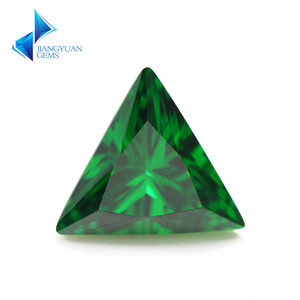3*3~10*10mm 5A高级宝石戒指主石镶嵌祖母绿钻 三角形直角锆石