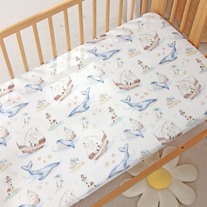 婴儿床笠a类纯棉床单夏薄款双层纱布宝宝床笠罩儿童拼接床床垫套