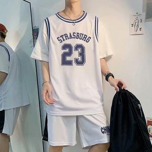 24号篮球服班服男运动套装潮流帅气情侣23号短袖两件套速干球衣