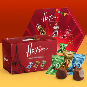 法国进口哈梵松露巧克力礼盒装91g榛子HAFUN吃货网红零食情人礼物