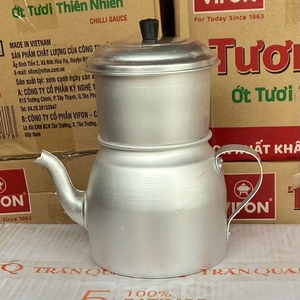 越南滴漏咖啡壶大号1升水铝材质东南亚风格多功能咖啡过滤器