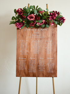 木质婚礼席位图设计婚宴座位表宾客座次迎宾木牌定制宴会席位表