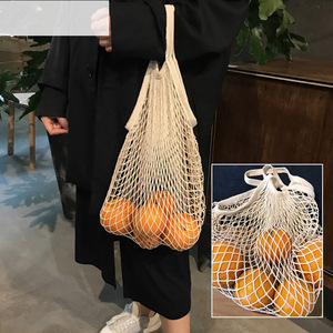 网兜袋手提袋买菜包网洞可折叠超市水果购物袋手工编织环保可重复