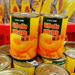 迪趣砀山黄桃罐头铁罐装425g速食糖水鲜果捞水果罐头休闲零食特产