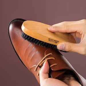 鞋刷打鞋油用日本哥伦布斯猪鬃毛子神器家用擦鞋皮鞋清洁上油抛光