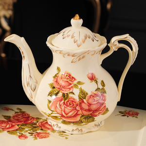陶瓷欧式茶壶单壶奶壶冷水热水壶泡茶壶创意家用手冲咖啡壶大容量