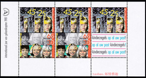 荷兰邮票1981年儿童福利国际残疾人年附捐小全张新边纸轻微油墨