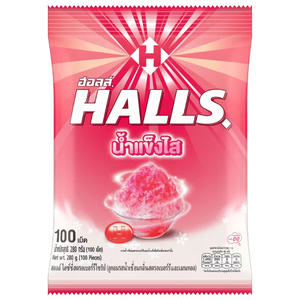 泰国代购直邮 HALLS荷氏薄荷糖 0脂100粒 草莓润喉糖 健康零食