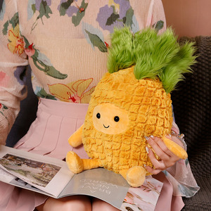 水果毛绒玩具可爱菠萝玩偶抱枕仙人掌布娃娃小号熊公仔女孩礼物