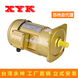 永坤YK牌400W/三相380V/220V/CV立式齿轮减速电机/0.4KW变频马达