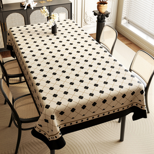仪式感餐桌桌布防水防油免洗长方形pvc餐桌布轻奢高级感茶几台布