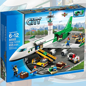 城市系列六一礼物积木货运机场客运飞机大型客机模型拼装玩具男孩