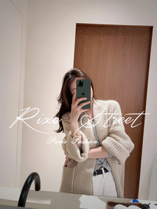 RIXO STREET法式羊绒开衫女冬中长款加厚针织大衣慵懒风毛衣外套