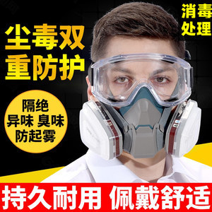 防毒面具全面罩喷漆专用全脸防尘口罩工业放毒氧气防氨水防硫化氢