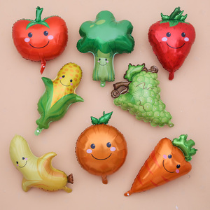 18寸水果形状气球装饰西瓜草莓橙子菠萝生日布置水果气球蔬菜