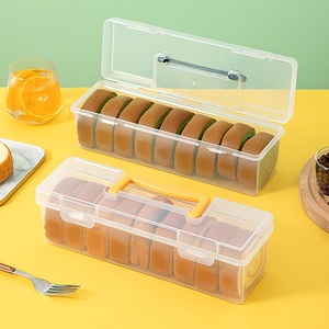 蛋糕卷收纳盒食品级重复使用手提盒点心烘焙透明包装盒冷藏保鲜盒