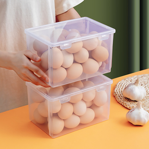 鸡蛋收纳盒冰箱专用防摔侧门食物储存盒收纳筐食品级保鲜盒2018