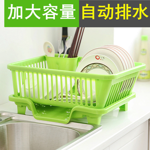 加大号厨房多功能沥水碗碟架家用放餐具盒盘筷子收纳篮塑料置物架