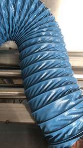 蓝色尼龙布风管/防火高温烟管/排气抽风管/通风管灰色/伸缩软管