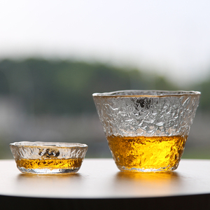 [cocostyle]日本石塚ADERIA津轻初雪锤纹玻璃茶杯功夫茶杯玻璃碗