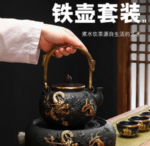 铁壶日本进口纯手工铸铁壶泡茶壶烧水壶煮茶器泡茶专用茶具套装