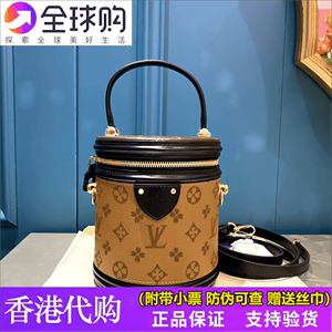 香港专柜女包2024新款时尚潮流质感真皮圆桶包单肩斜跨手提水桶包