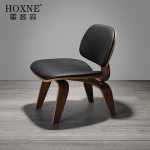 霍客森咖啡厅会所大堂设计师休闲椅实木椅伊姆斯曲木椅北欧餐椅